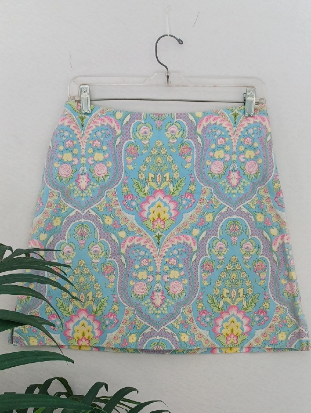EP Pro Pastel Blue Floral Paisley Mini Skort